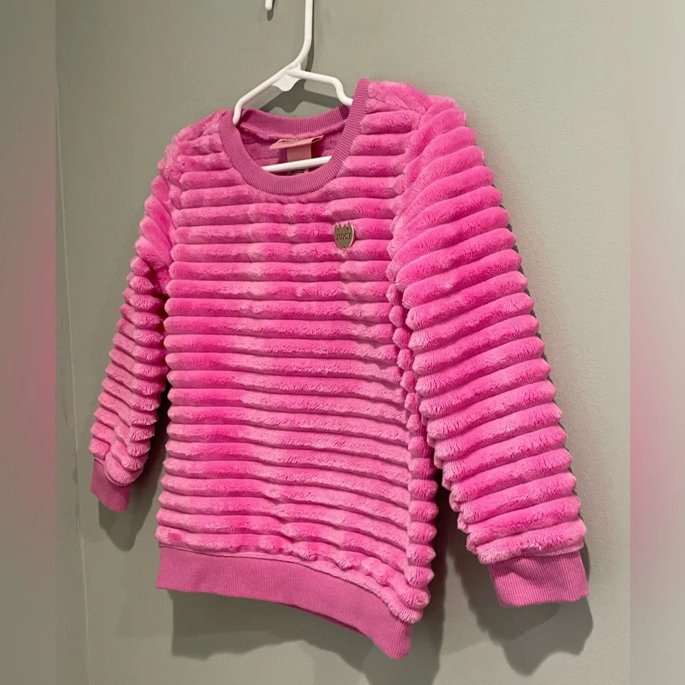 JUICY COUTURE Soft Puffy Stripe Pattern‎ Sweatshirt-Size 4T
